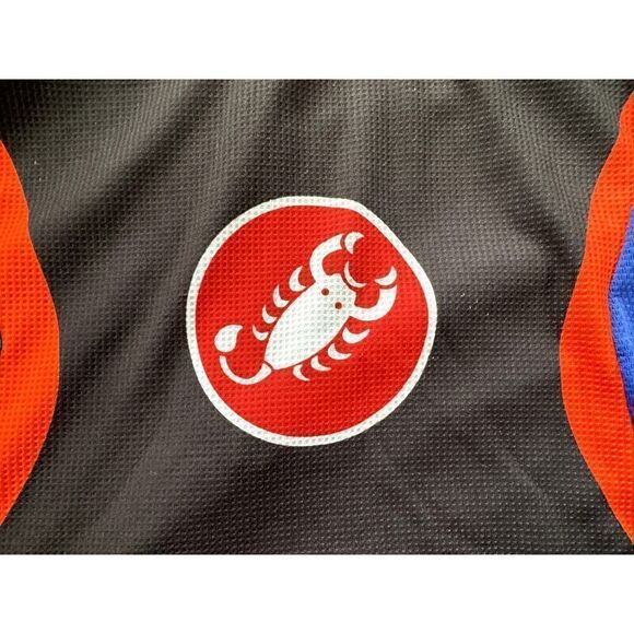 Castelli 1/4 Zip 4 Pocket Cycling Blue Red White Jersey Shirt Large - Picture 7 of 10